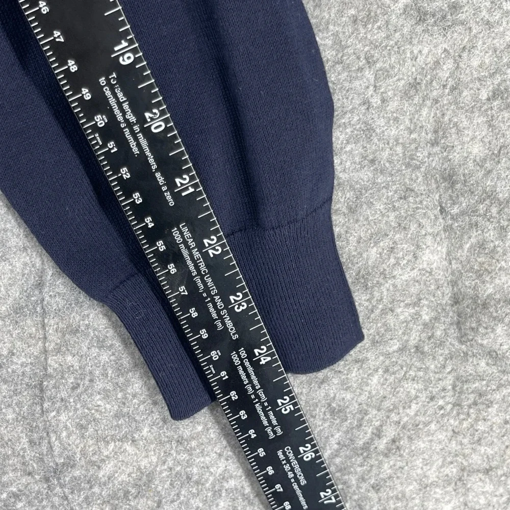 Polo Ralph Lauren V-Neck Sweater Men Large Blue Pima Cotton Pony Logo Preppy